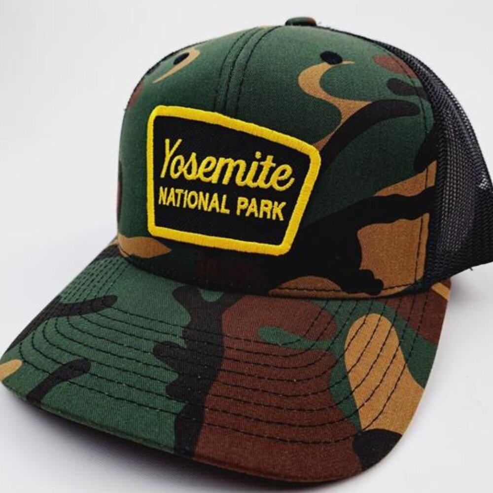 Hunting Outdoors Vintage Style Yosemite National Hat Embroidered Patch Trucker